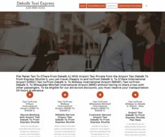 Dekalbtaxiexpress.website(Dekalb Taxi to/from O Hare to Dekalb IL) Screenshot