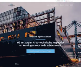 Dekkcontrol.com(Arbo-technische inspecties en keuringen voor (Tank)schepen) Screenshot