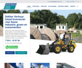 Dekker-Verhuur.nl(Gereedschap verhuur en machines huren) Screenshot