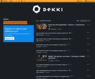 Dekki.com(Game Communities for Strategic Players) Screenshot