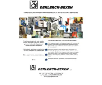 Deklerck-Bexen.com(Equipements pour le développement) Screenshot