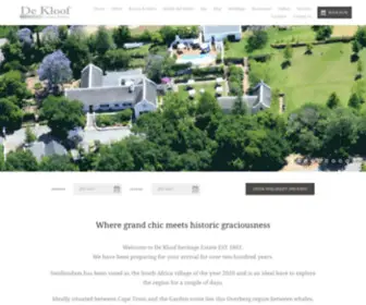 Dekloof.co.za(This heritage boutique hotel and Spa offers luxury accommodation and) Screenshot