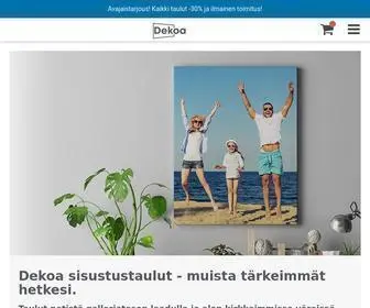 Dekoa.fi(Kuvatuotteet ja kuvalahjat netistä) Screenshot