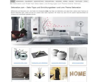 Dekoration.com(Deko Tipps und Einrichtungsideen rund ums Thema Dekoration) Screenshot