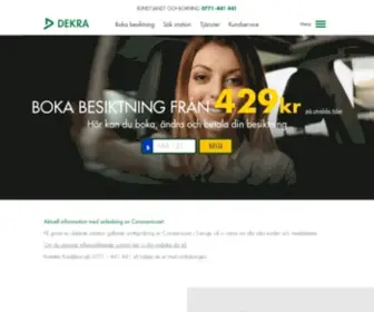 Dekra-Bilbesiktning.se(Boka bilbesiktning) Screenshot