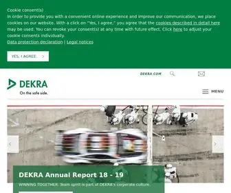 Dekra.com(On the safe side) Screenshot