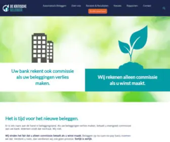 Dekritischebelegger.nl(De Kritische Belegger) Screenshot