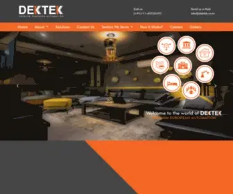 Dektek.co.in(PREMIUM EUROPEAN AUTOMATION) Screenshot