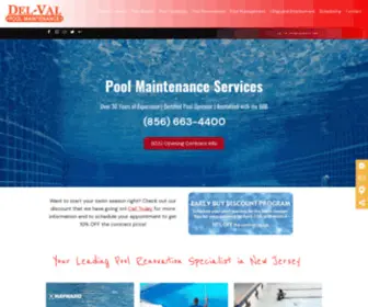 Del-Val.com(Del Val Pools) Screenshot