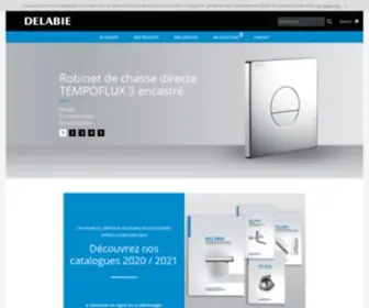 Delabie.fr(Robinetterie et appareils sanitaires pour lieux publics) Screenshot