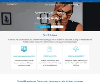 Delaconcorp.com(Industry Leaders in Call Tracking and Analytics) Screenshot