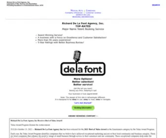 Delafont.com(The Richard De La Font Agency) Screenshot