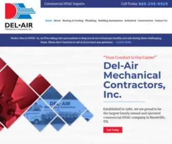 Delairmechanical.com(Knoxville Commercial HVAC & Plumbing) Screenshot