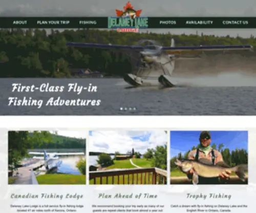 Delaneylakelodge.com(Ontario Canada Fishing Lodge) Screenshot