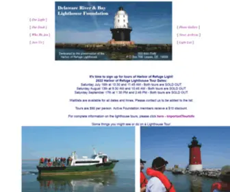 Delawarebaylights.org(The Delaware River & Bay Lighthouse Foundation) Screenshot