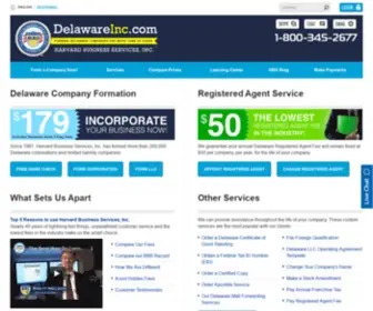 Delawareinc.com(Harvard Business Services) Screenshot