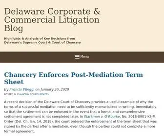 Delawarelitigation.com(Delaware Corporate & Commercial Litigation Blog) Screenshot