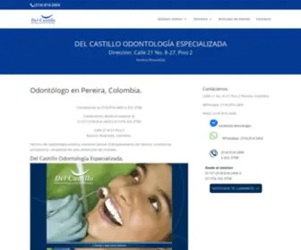 Delcastilloodontologia.com(Odontólogo en Pereira) Screenshot