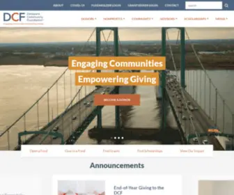 Delcf.org(Delaware Community Foundation) Screenshot