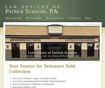 Delcollections.com(Your Source for Delaware Debt Collection) Screenshot