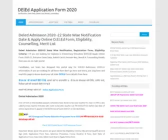 Deledform.in(DElEd Application Form 2020 State Wise Notification & Apply Online Dates) Screenshot