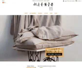 Delenzo.es(Ropa de cama y textiles para el hogar 100% lino) Screenshot