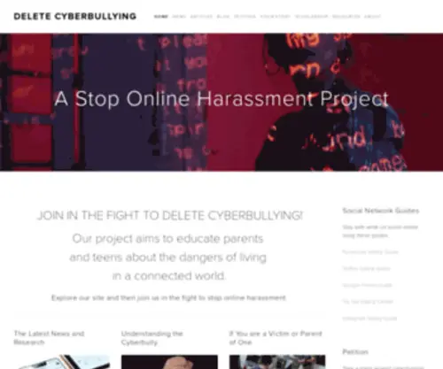 Deletecyberbullying.org(Delete Cyberbullying) Screenshot