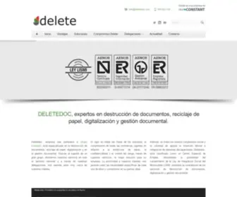 Deletedoc.com(Expertos en destrucción de documentos) Screenshot