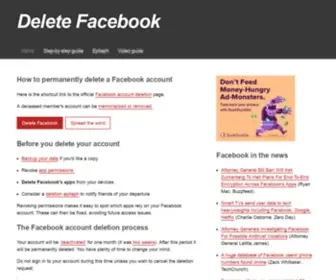 Deletefacebook.com(Delete Facebook) Screenshot