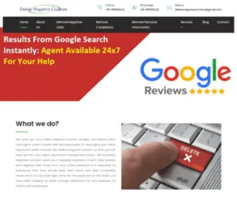 Deletenegativecontent.com(Delete Negative Content From Google) Screenshot