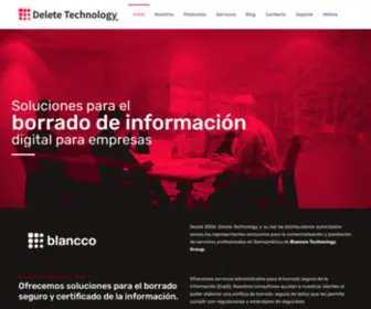 Deletetechnology.com(EaaS Borrado seguro de información) Screenshot