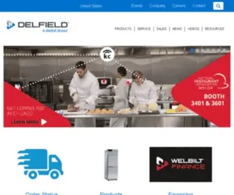 Delfield.com(Welbilt brands) Screenshot