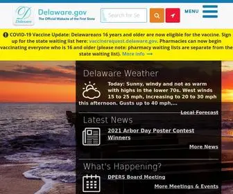 Del.gov(Official Website of the State of Delaware) Screenshot