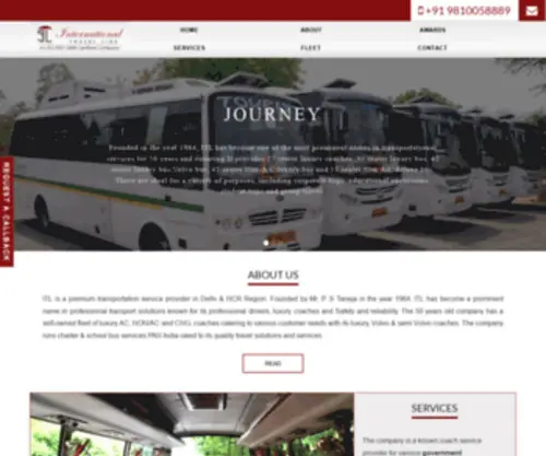 Delhibusrental.com(Bus Rental Services Delhi) Screenshot