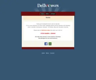 Delhicious.com(Delhicious indian takeway) Screenshot