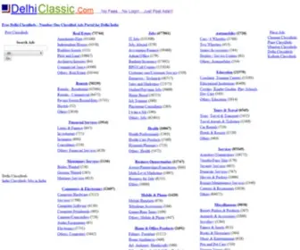Delhiclassic.com(Delhi Classifieds) Screenshot