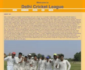 Delhicricketleague.in(Cricket promotion) Screenshot