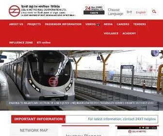Delhimetrorail.com(Delhi Metro) Screenshot