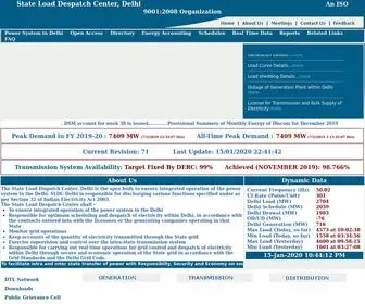 Delhisldc.org(State Load Despatch Center DynamicData) Screenshot