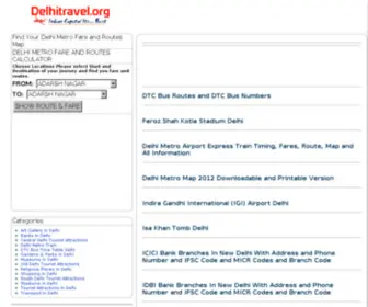 Delhitravel.org(Delhi India) Screenshot