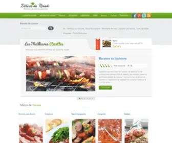 Delices-DU-Monde.fr(Recettes de cuisine : Délices du monde) Screenshot