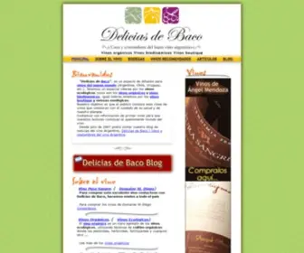 Deliciasdebaco.com(Delicias de Baco) Screenshot