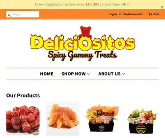 Deliciositos.com(Dliciously Spicy Gummies and Fruits) Screenshot