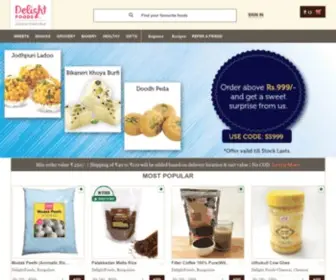 Delightfoods.com(Order India’s Best And Most Authentic Foods) Screenshot