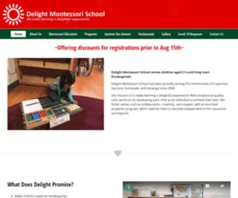 Delightmontessori.com(Delight Montessori School) Screenshot