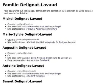 Delignat-Lavaud.fr(Famille Delignat) Screenshot