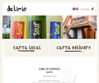 Deliriorestobar.cl(Delirio) Screenshot