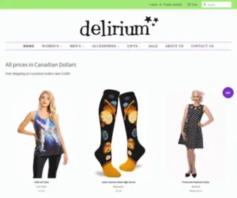 Deliriumclothing.com(Delirium Clothing) Screenshot