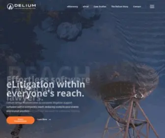 Delium.com(EDISCOVERY AND ETRIAL SOLUTIONS) Screenshot