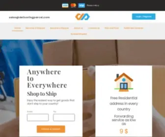 Deliveringparcel.com(Anywhere to everywhere shop to ship) Screenshot